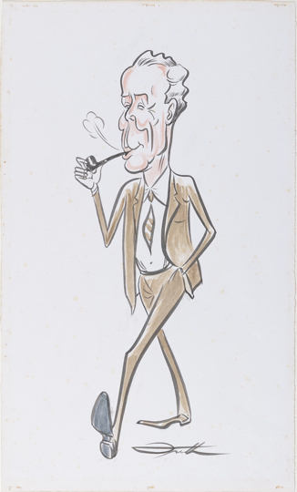 Caricature of Ben Chifley.